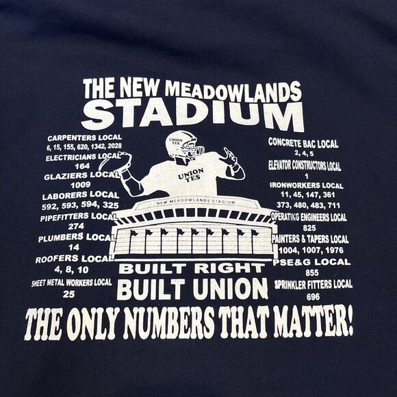 New York Meadowlands Stadium Hoodie Gildan tag - XL - RARE UNION (Jets, Giants) - Picture 5 of 10